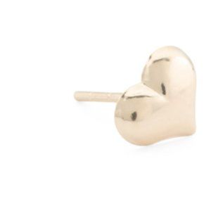 OLIVIA M. ROSE 14k Gold Puff Heart Stud Earrings